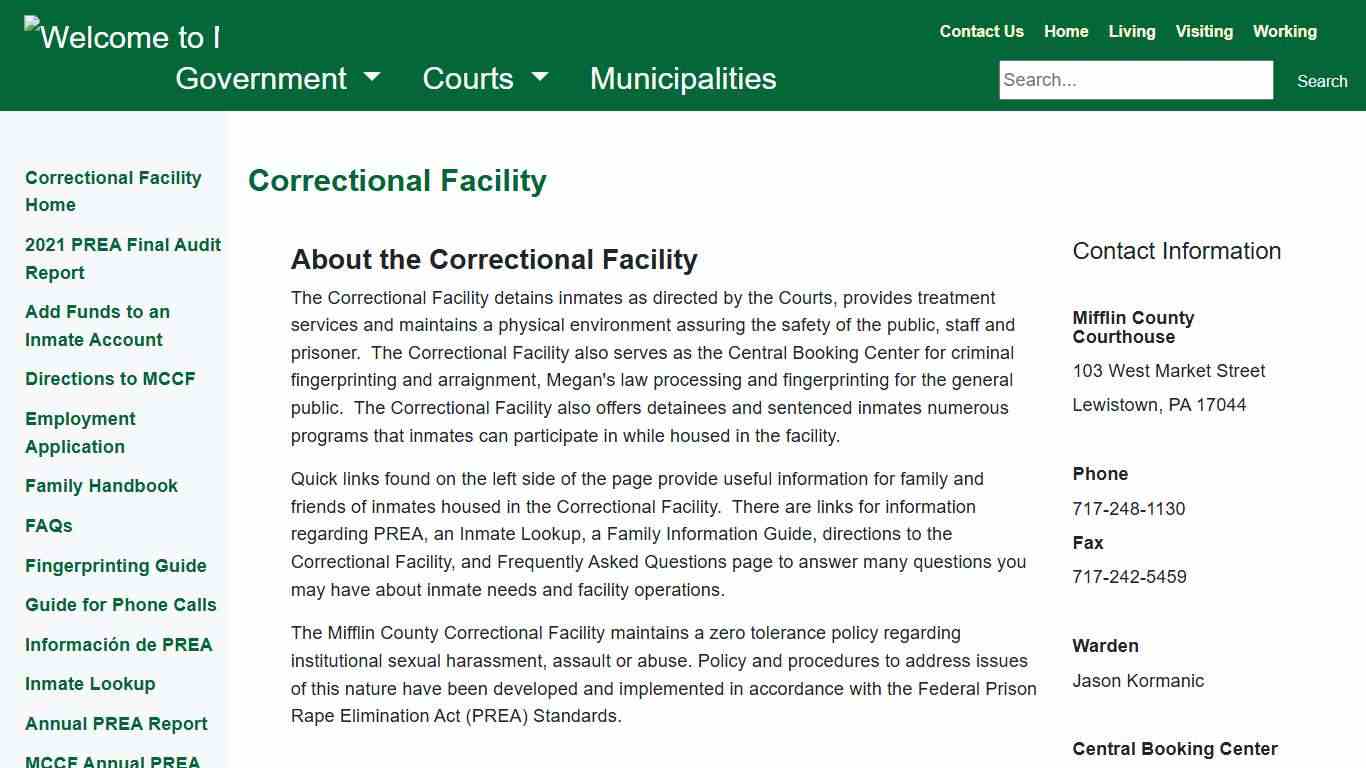 Mifflin County - Correctional Facility