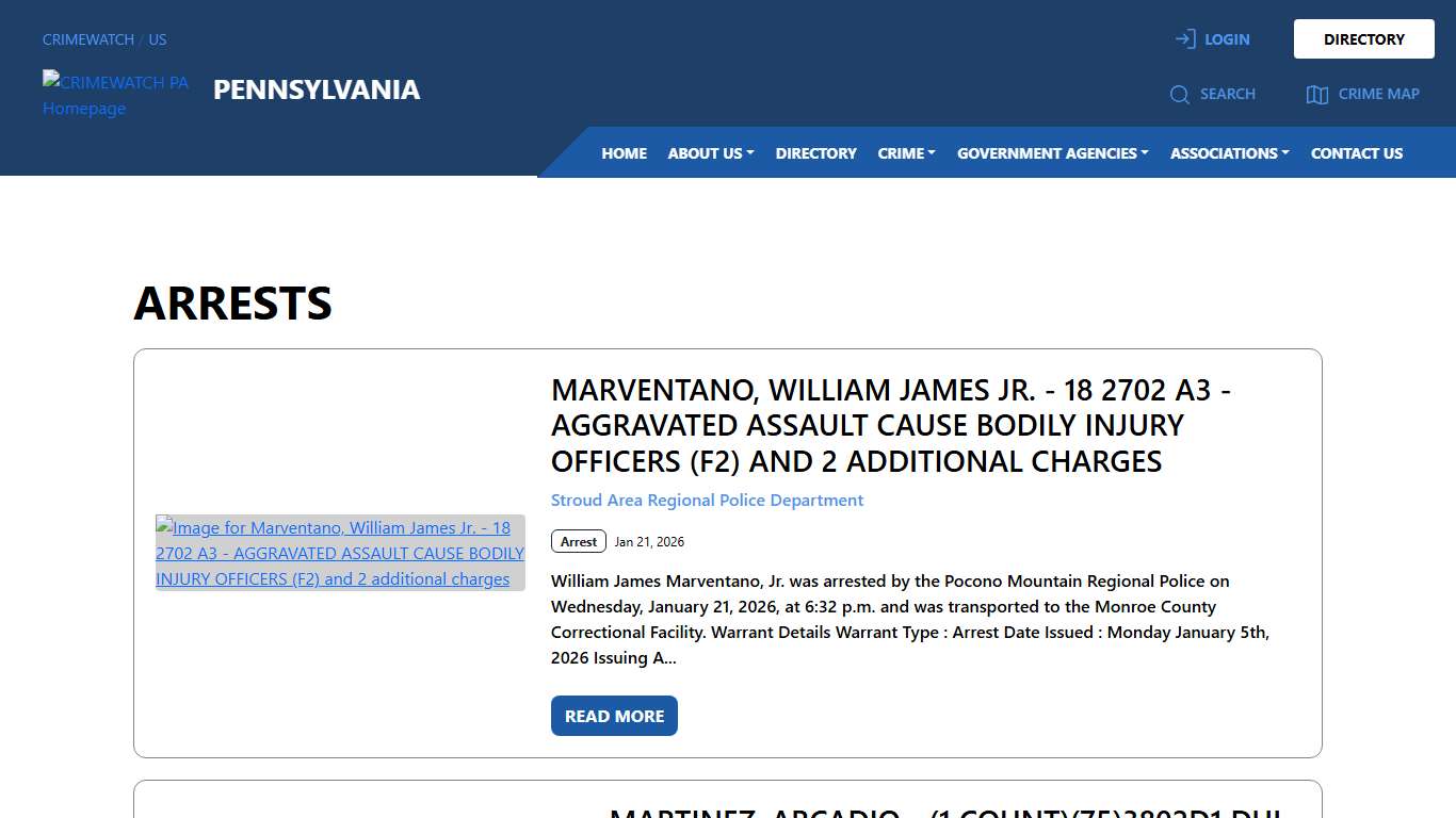 Pennsylvania Arrests | CRIMEWATCH