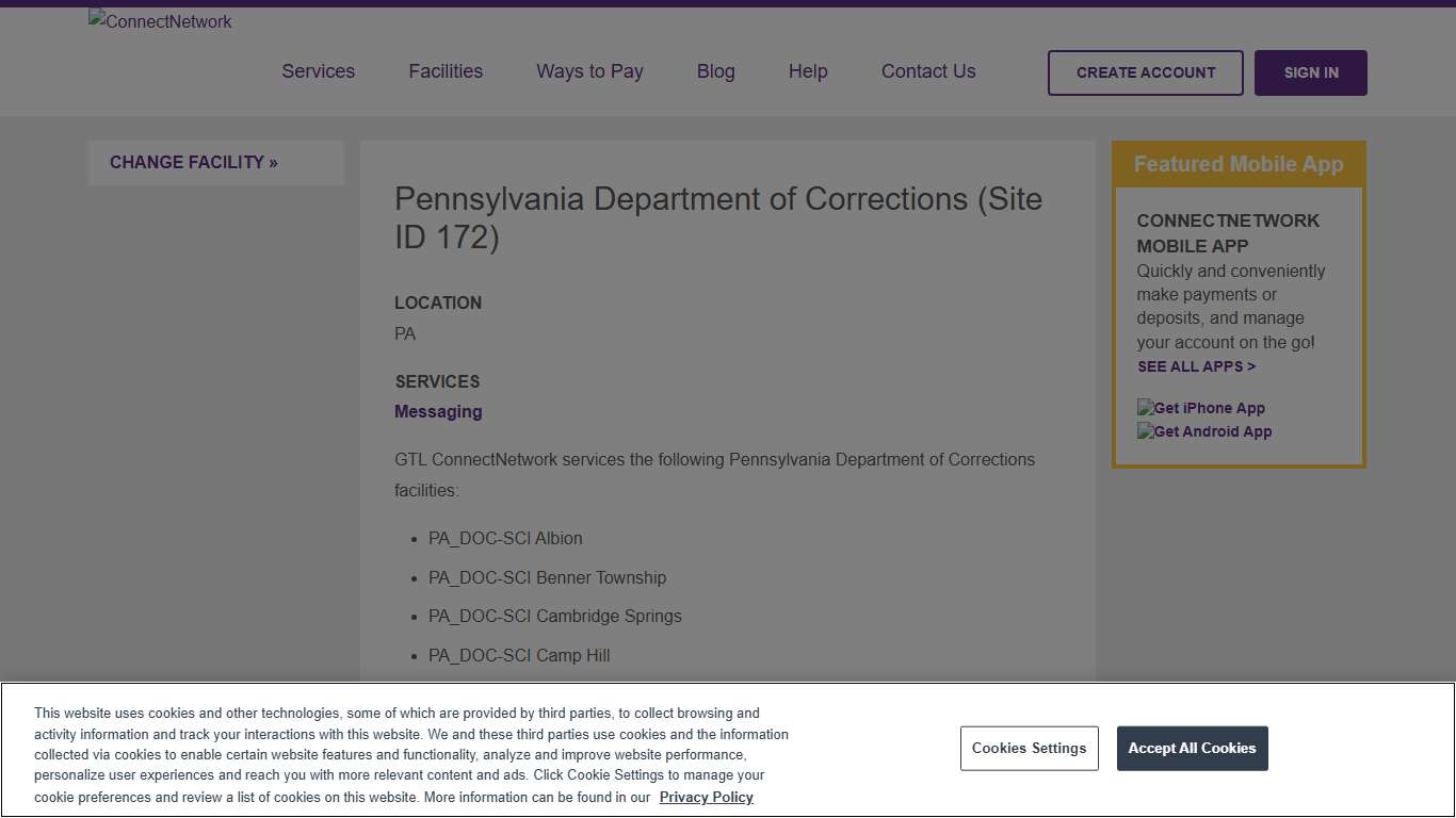 Pennsylvania Department of Corrections | ConnectNetwork